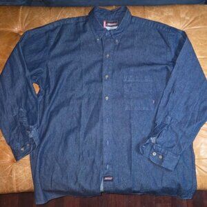 Dickies Heavyweight Denim Work Shirt - Men's XL (Tall/Relaxed Fit)